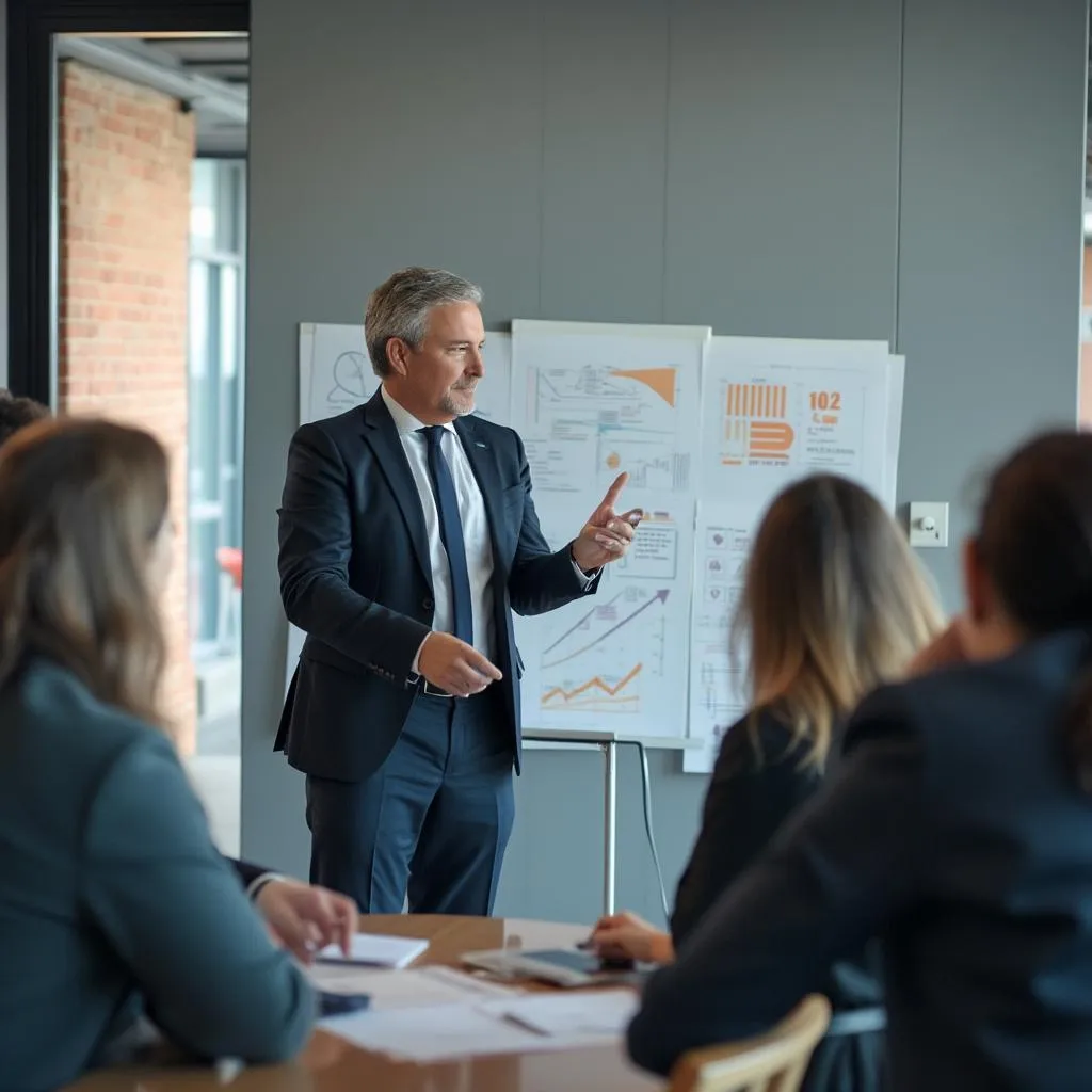 Coach de negocios trabajando con clientes